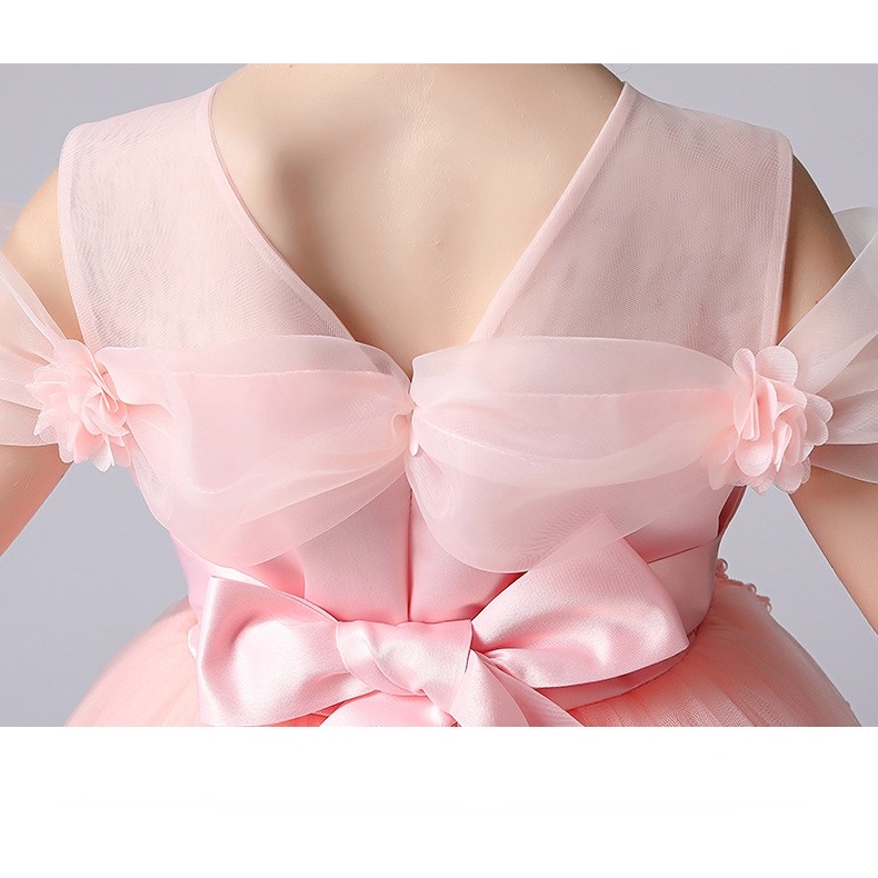Đầm Công Chúa Màu Trắng Trang Trọng Cho Bé Gái 7 Tuổi