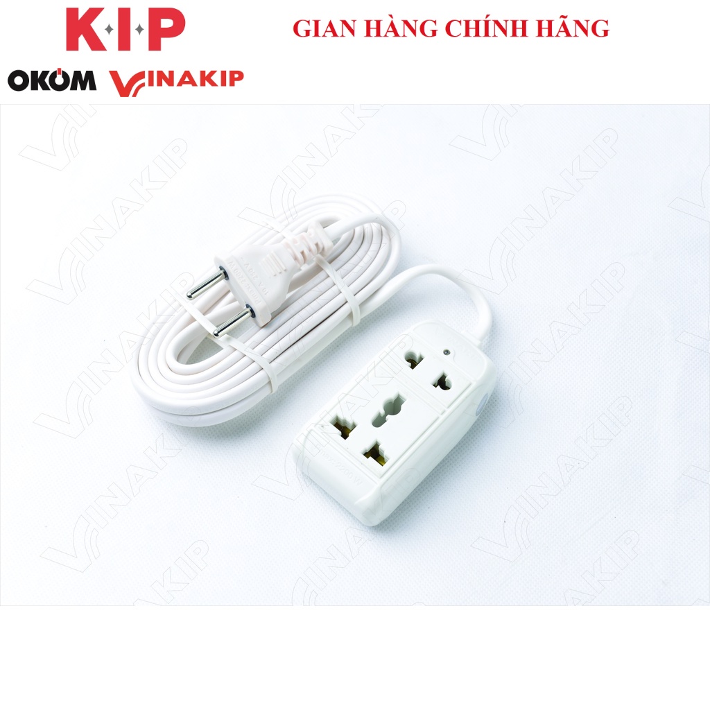 Ổ cắm VINAKIP 2 ngả liền dây S11-2 mét/3 mét