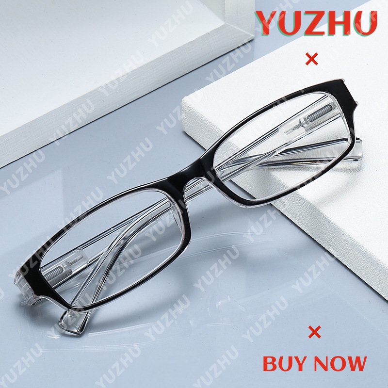 Kính Đọc Sách Chống Bức Xạ Gọng Chữ Nhật Trong Suốt Nhiều Màu Sắc Thời Trang Phong Cách Hàn Quốc