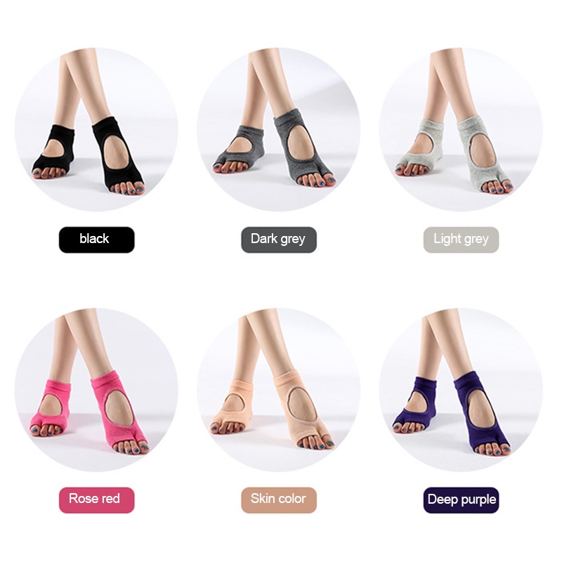 Vớ Múa Ba Lê Hở Ngón Bằng Silicone Thoáng Khí Khô Nhanh Chống Trượt Cho Nữ