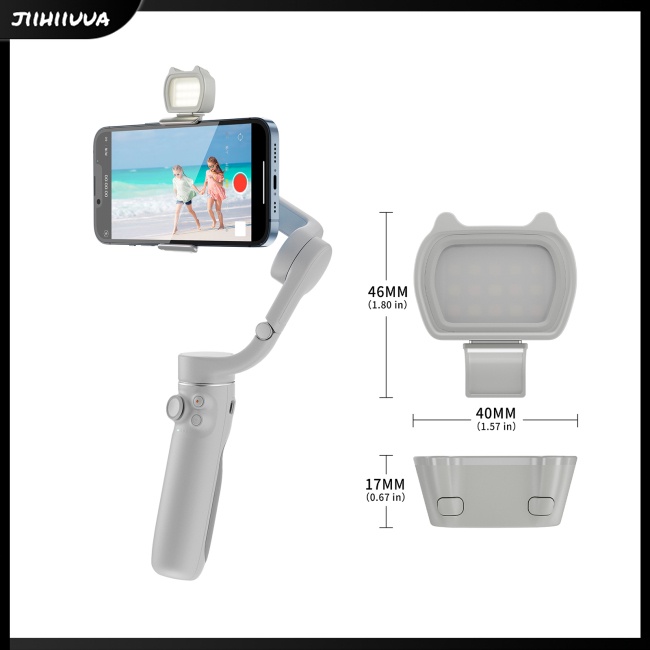 Đèn Tròn Gắn Tay Cầm Điều Chỉnh Được 3 Màu Cho Dji Om 4 / 5 / 6 / se