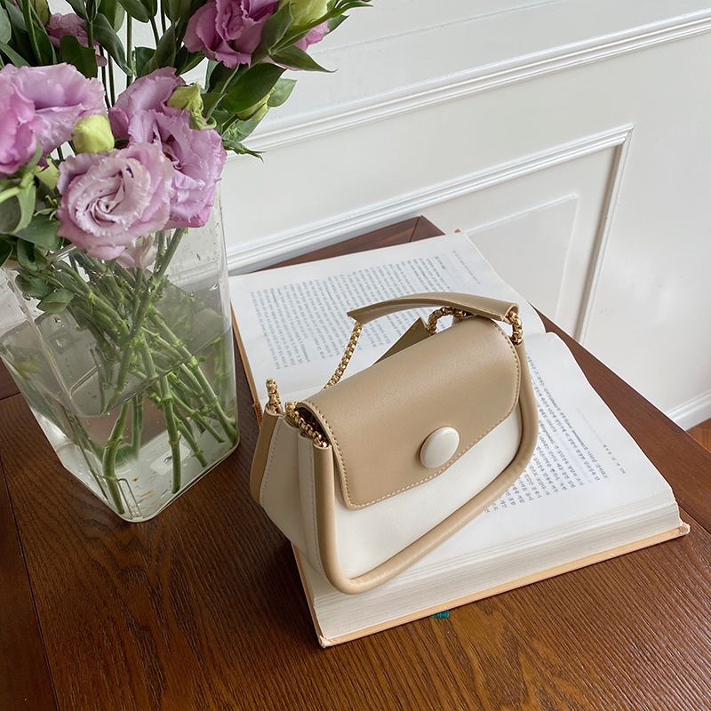 Ielgy Túi Đeo Vai Nhỏ Nhắn Kết Cấu niche Màu Tương Phản retro Dễ Thương Cho Nữ