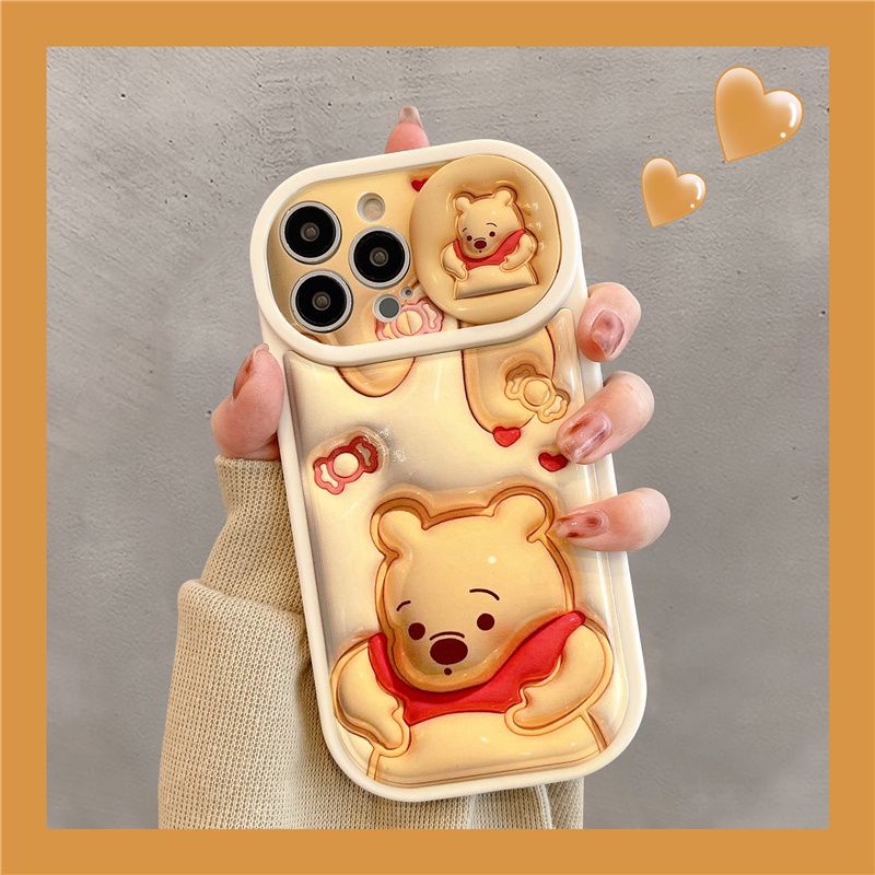 Ốp Điện Thoại Hình Gấu Dâu Tây Cho Iphone 11promax 12 13promax 14pro 13 / 14 11 / 12promax 7plus 8plus xsmax