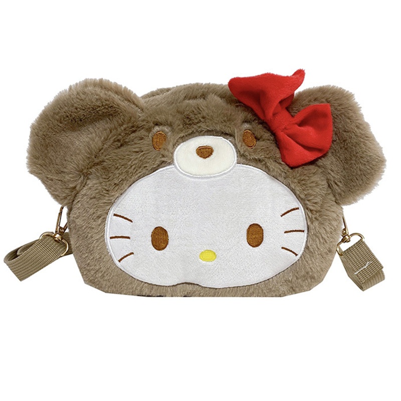 Túi Đeo Chéo Vai Hình Mèo Bông Dễ Thương Dành Cho Nữ