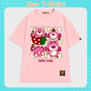 Áo thun nữ gấu losto lucky, áo thun form rộng tay lỡ ken t-shirt 1109