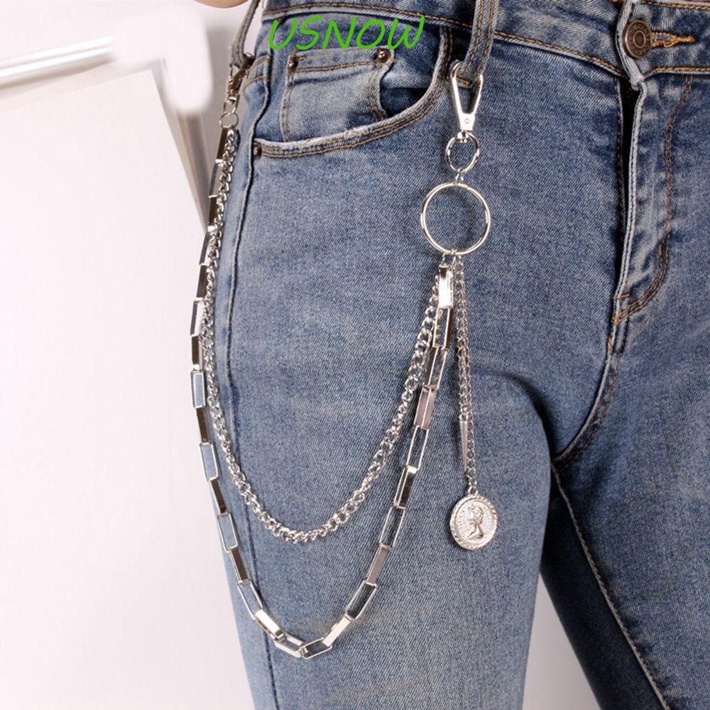 Dây Xích Kim Loại Đeo Thắt Lưng Quần Jean Hình Trái Tim Năm Cánh Phong Cách Harajuku Punk Sáng Tạo