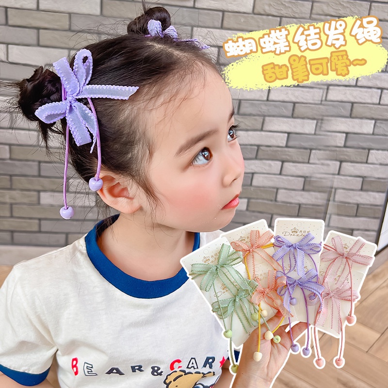 Dây Buộc Tóc Hình Nơ Kiểu Hán Phục Công Chúa Nhỏ Dễ Thương Cho Bé Gái