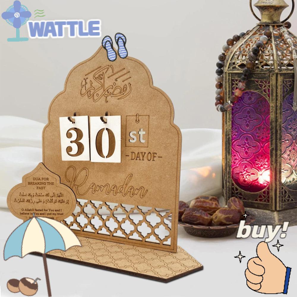 Lịch Đếm Ngược Bằng Gỗ Phong Cách Ramadan Ramadan Dùng Để Trang Trí