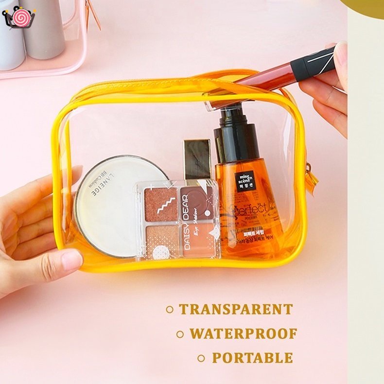 Túi Đựng Mỹ Phẩm YIDEA CRT HSU Bằng PVC Trong Suốt Chống Thấm Nước 5 Màu Tùy Chọn