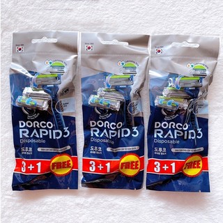 Combo 4 dao cạo râu, 3 lưỡi dorco trc100bl4p