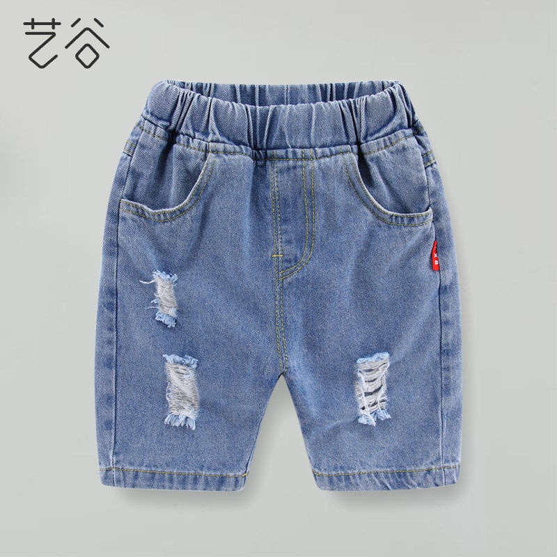 Quần Short Denim Mỏng Mềm Mại Thời Trang Mùa Hè Cho Bé Trai