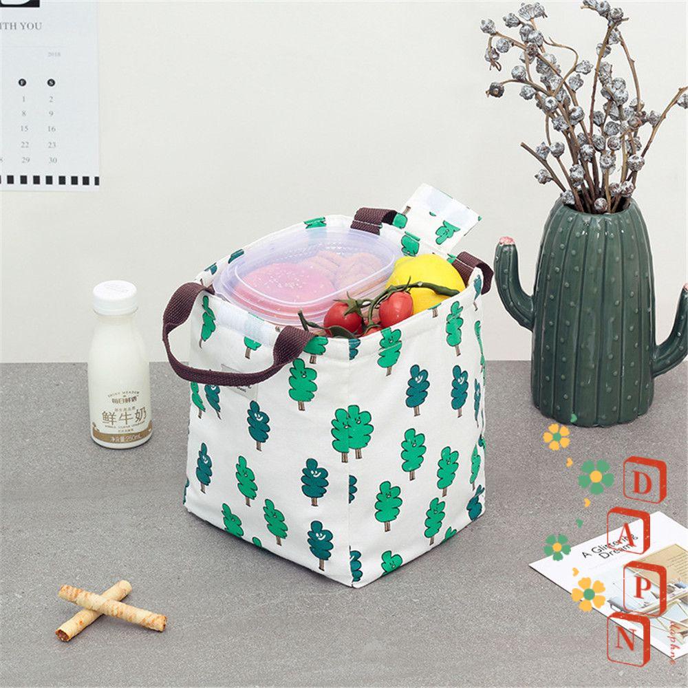 Daphne Túi Đựng Cơm Trưa Giữ Nhiệt Chống Thấm Nước In Họa Tiết Hoạt Hình Dễ Thương