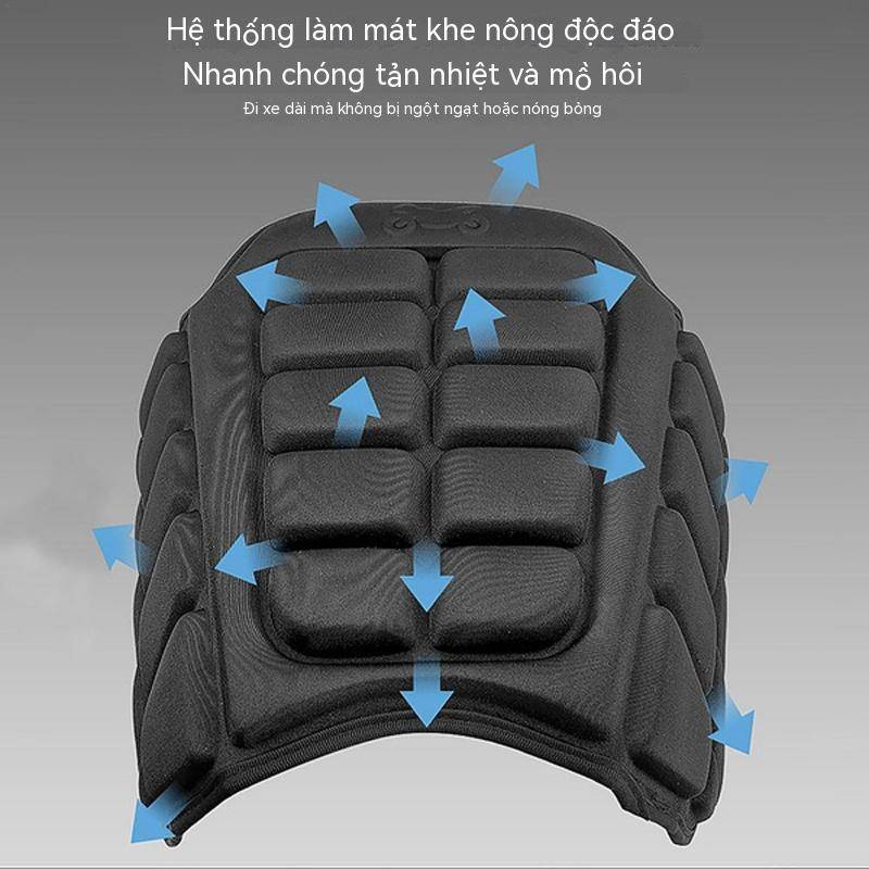 Vỏ Bọc Yên Xe Máy 3D Thoáng Khí Thoải Mái Chống Sốc Đệm lót yên Đệm Lót Yên Xe Máy Bơm Hơi Đàn Hồi