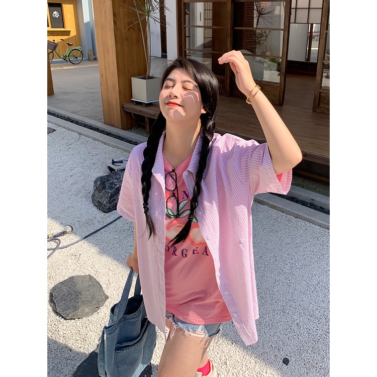 Áo Thun Nữ Ngắn Tay In Hình Quả Đào Phong Cách Vintage