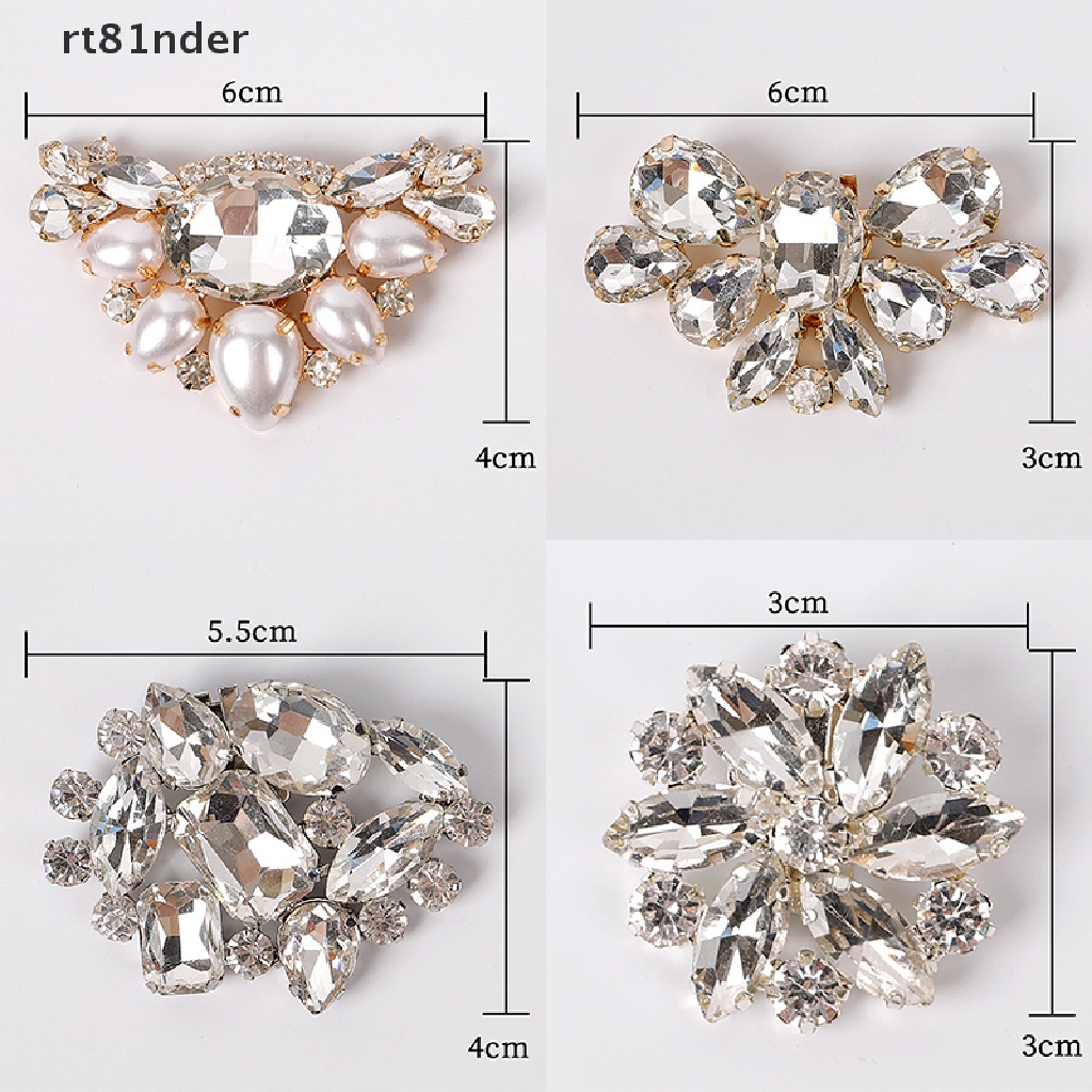 Rt 1 Kẹp Giữ Giày Cao Gót Đính Đá Lấp Lánh Trang Trí Đám Cưới Cho Nữ