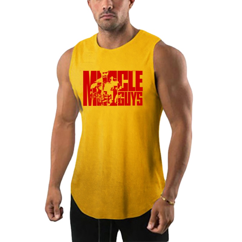 Áo Ba Lỗ Thể Thao Cổ Tròn Thoáng Khí Nhanh Khô In Họa Tiết Thời Trang Xuân Hè Cho Nam