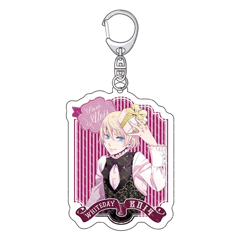 Móc Khóa Hình Nhân Vật Anime Hắc Quản Gia Màu Đen Bằng Acrylic Dễ Thương