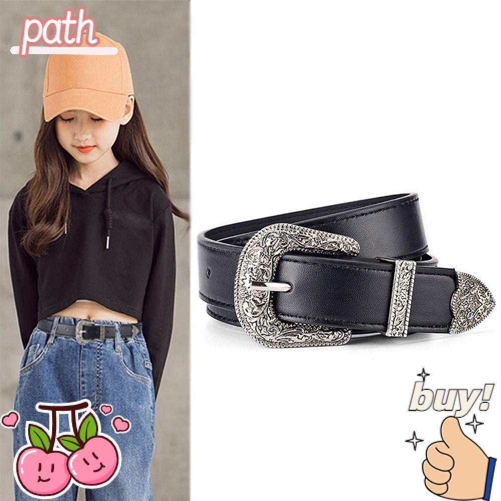 Thắt Lưng Da PU Có Khóa Gài Phong Cách Retro Dễ Phối Đồ Thời Trang