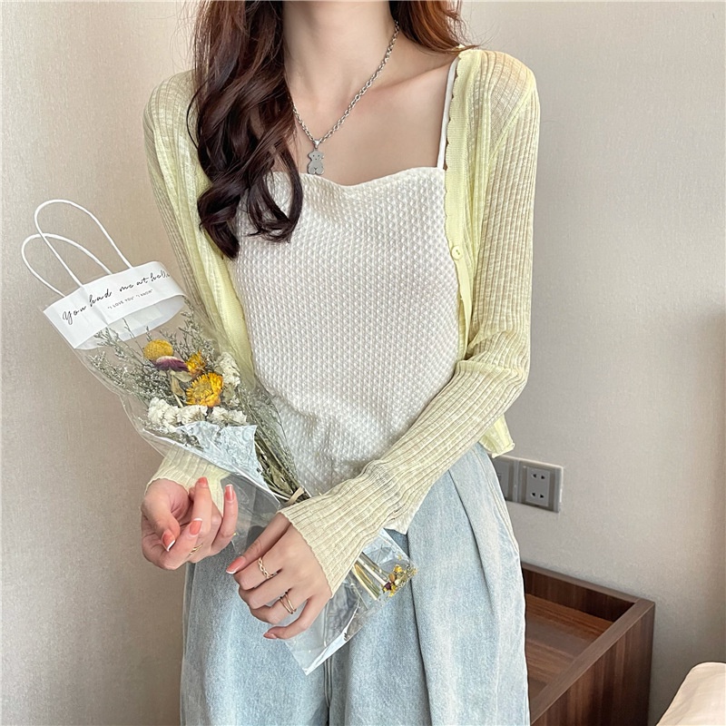 Áo 2 dây vạt chéo thun xốp hoạ tiết MS531