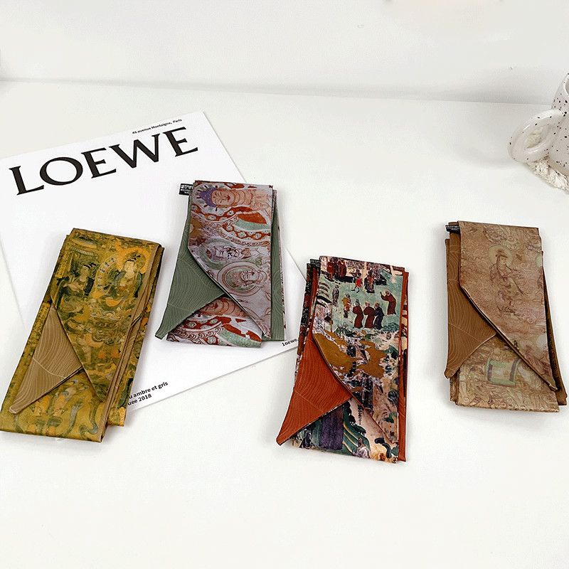 Khăn Quàng Cổ Lụa Cao Cấp Phong Cách Trung Hoa Cổ Điển Thời Trang Xuân Thu Cho Nữ