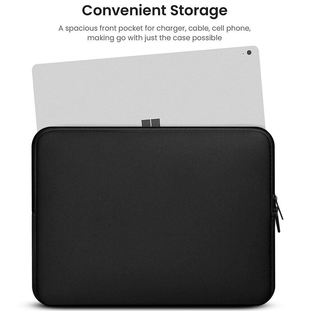 Túi Đựng Máy Tính Bảng Bằng PC Mềm Hai Lớp Có Khóa Kéo 13 inch Cho Microsoft Surface Pro 9 / 8 / X / 7 / 6 / 5 / 4