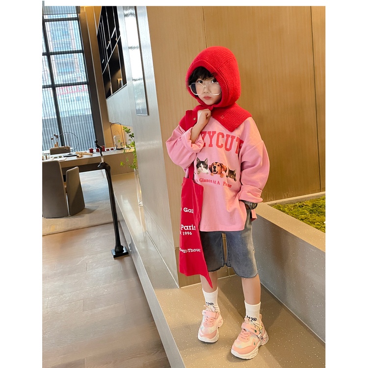 Giày Chạy Bộ Đế Mềm Thoáng Khí In Hình Hello Kitty Cho Bé Gái