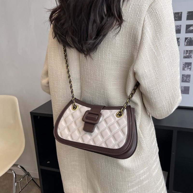 Túi Xách Da pu Mềm Cao Cấp Phối Dây Xích Thời Trang Cho Nữ