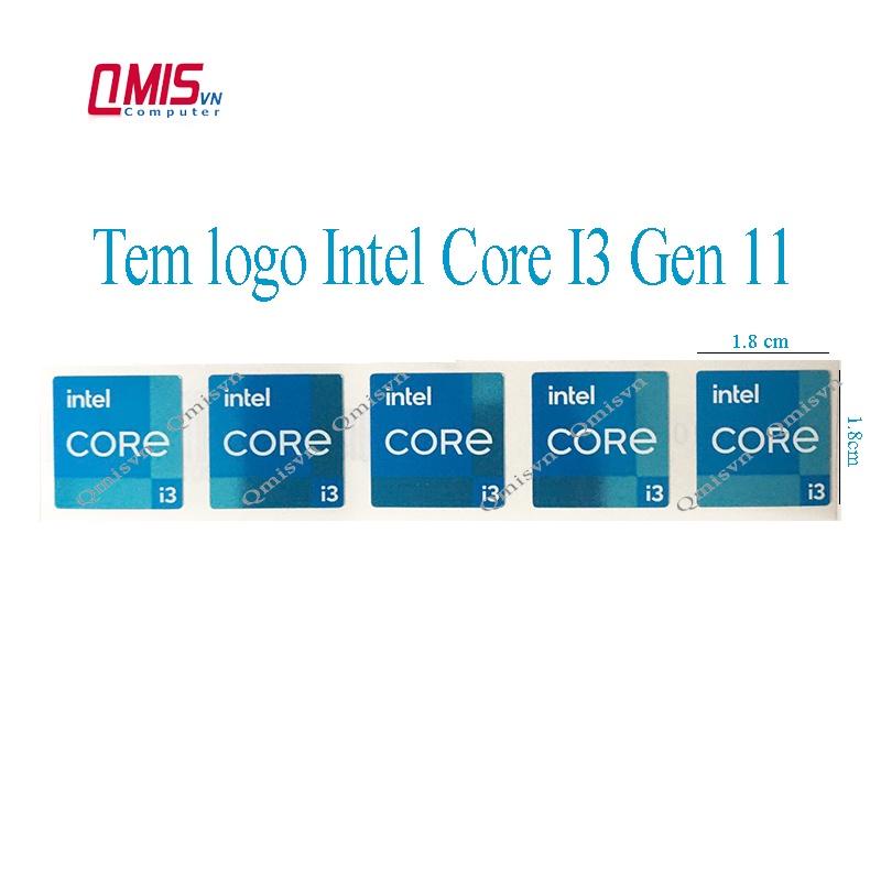 01 CÁI TEM LOGO INTEL CORE I3 I5 I7 I9 Gen 11, Gen 12, Gen 13; Tem Core I thế hệ 11, thế hệ 12, thế hệ 13 -  STICKER