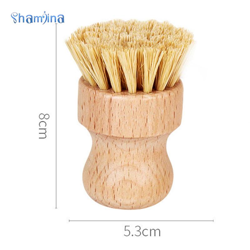 Shamjina Cọ vệ sinh tay cầm gỗ chất lượng cao làm sạch cà phê barista