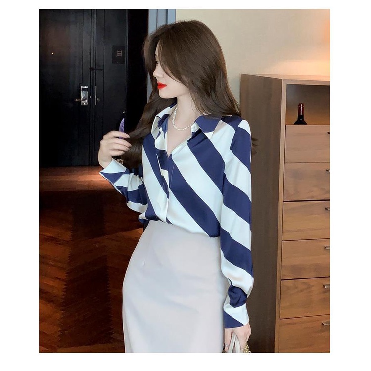 Áo Sơ Mi Chiffon Tay Dài Phong Cách Thời Trang Châu Âu 2023