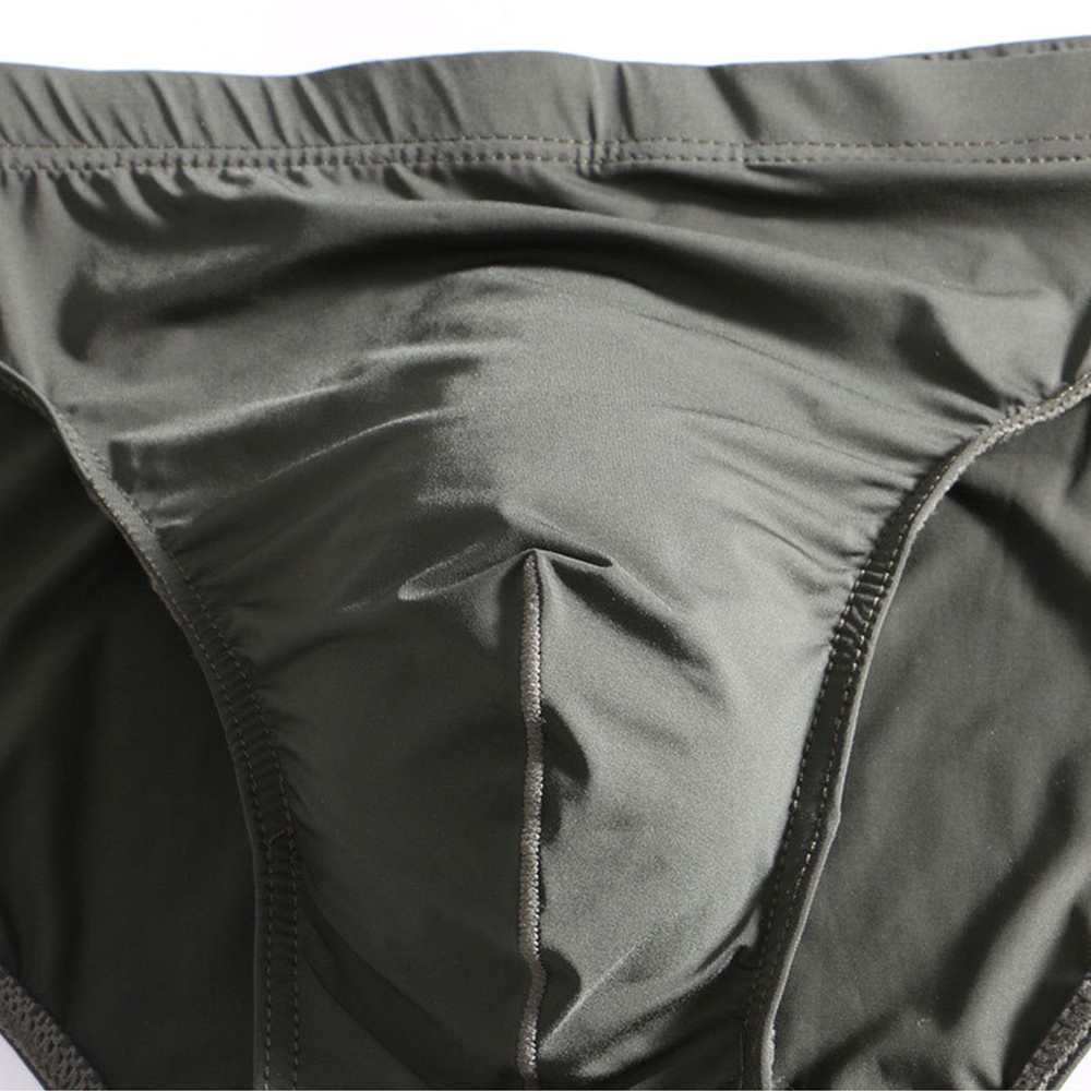 Quần Lót Lụa Lạnh Không Đường May Lưng Thấp Thoáng Khí Thoải Mái Gợi Cảm Cho Nam