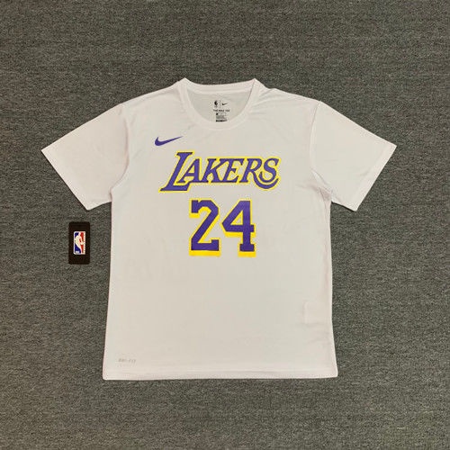 Áo Thun Bóng Rổ Tay Ngắn In Hình Lakers Chất Vải Khô Thoáng Nhanh Thời Trang