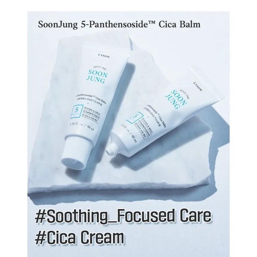 Kem dưỡng ẩm cho da khô Etude House Soon Jung 5 Panthensoside Cica Balm 40ml