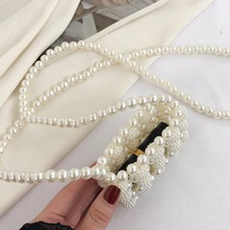 Túi Đeo Chéo mini Đính Ngọc Trai Phong Cách retro Dành Cho Nữ