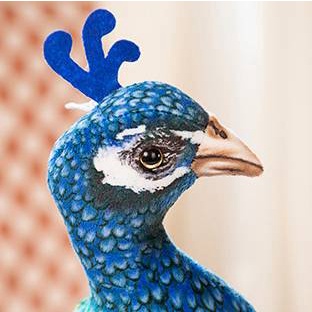 Thú Nhồi Bông Hình Chim Công Xanh Dương Cho Bé YS2 SY2