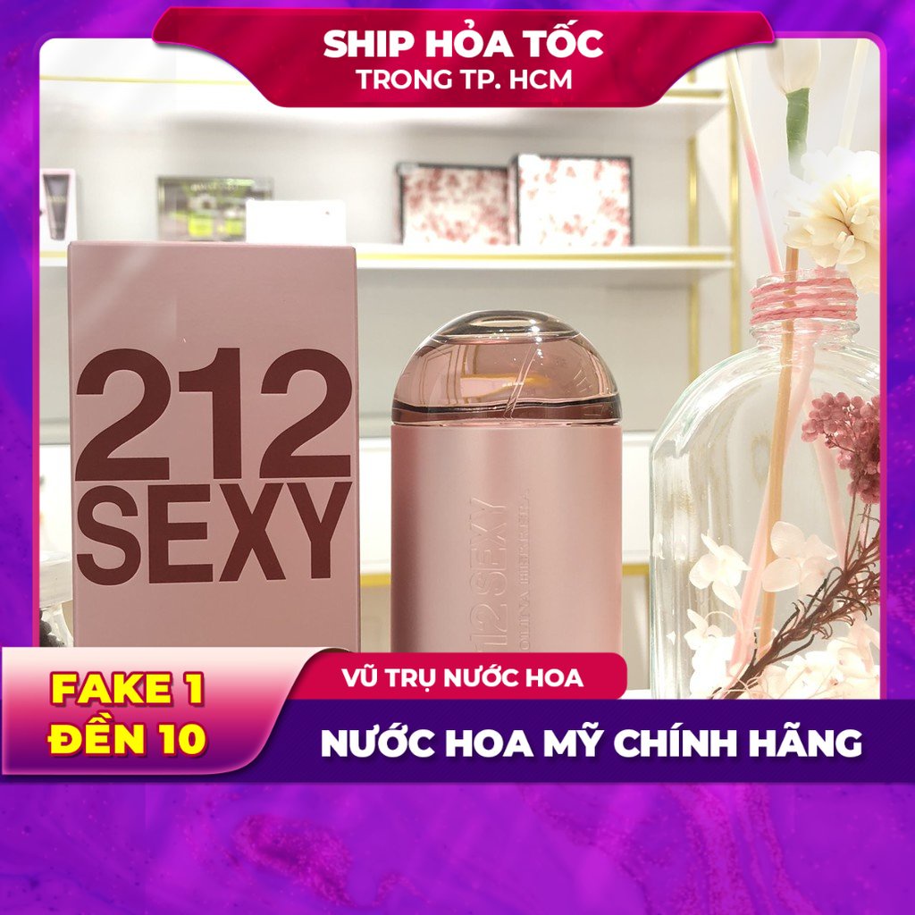 Nước hoa nữ chính hãng CAROLINA HERRERA 212 SEXY WOMEN EDP 60ML 100ml giá rẻ