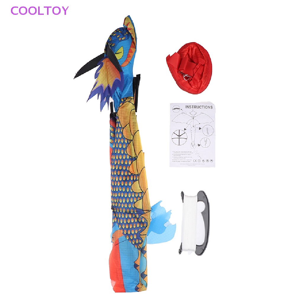 Diều Hình Rồng Bay 3D Bằng Nylon Kèm Dây 100m Áo Khoác Thời Trang Trẻ Trung Cá Tính