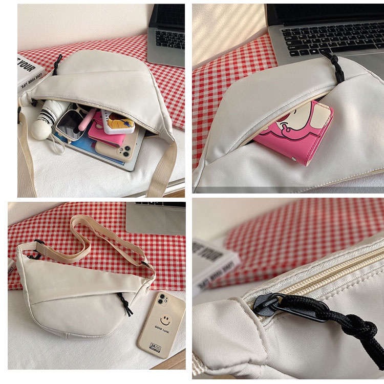 Túi Xách Đeo Vai Nylon Cỡ Lớn Phong Cách Hàn Quốc Đơn Giản Cho Nam Nữ