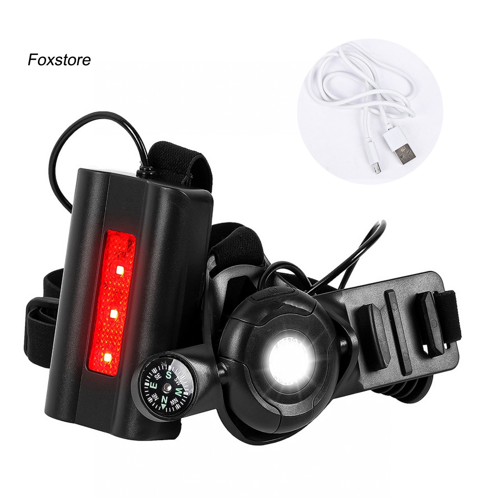 Đèn Đeo Trước Ngực Bằng ABS Chống Thấm Nước Kèm La Bàn Tiện Dụng Cho Chạy Bộ Ban Đêm