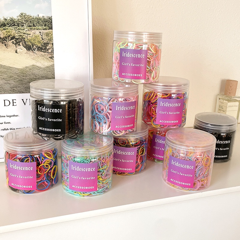 Dây Buộc Tóc Cao Su Màu Kẹo Dùng Một Lần Không Đau Cho Bé Gái