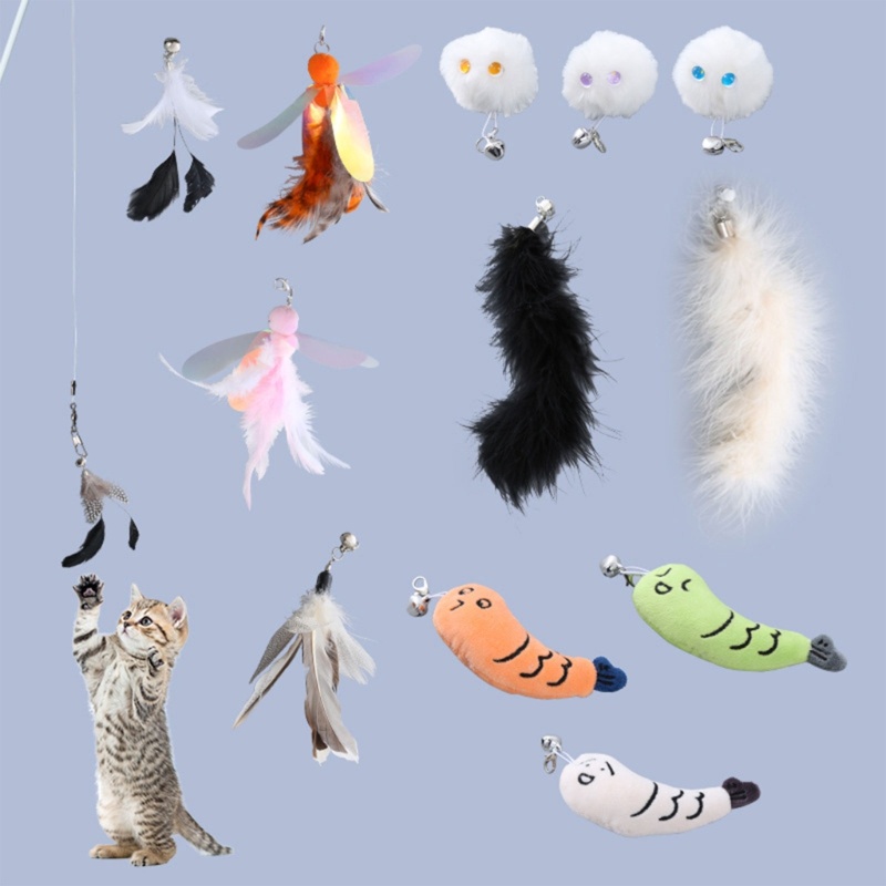 10 Đầu Lông Vũ Thay Thế Cho Gậy Trêu Mèo