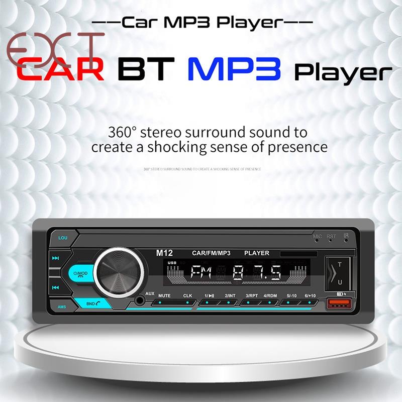 1Din Car Radio Stereo FM Aux Input Receiver SD TF USB 12V In-Dash 60Wx4 MP3 Autoradio Multimedia Player Stereo Player