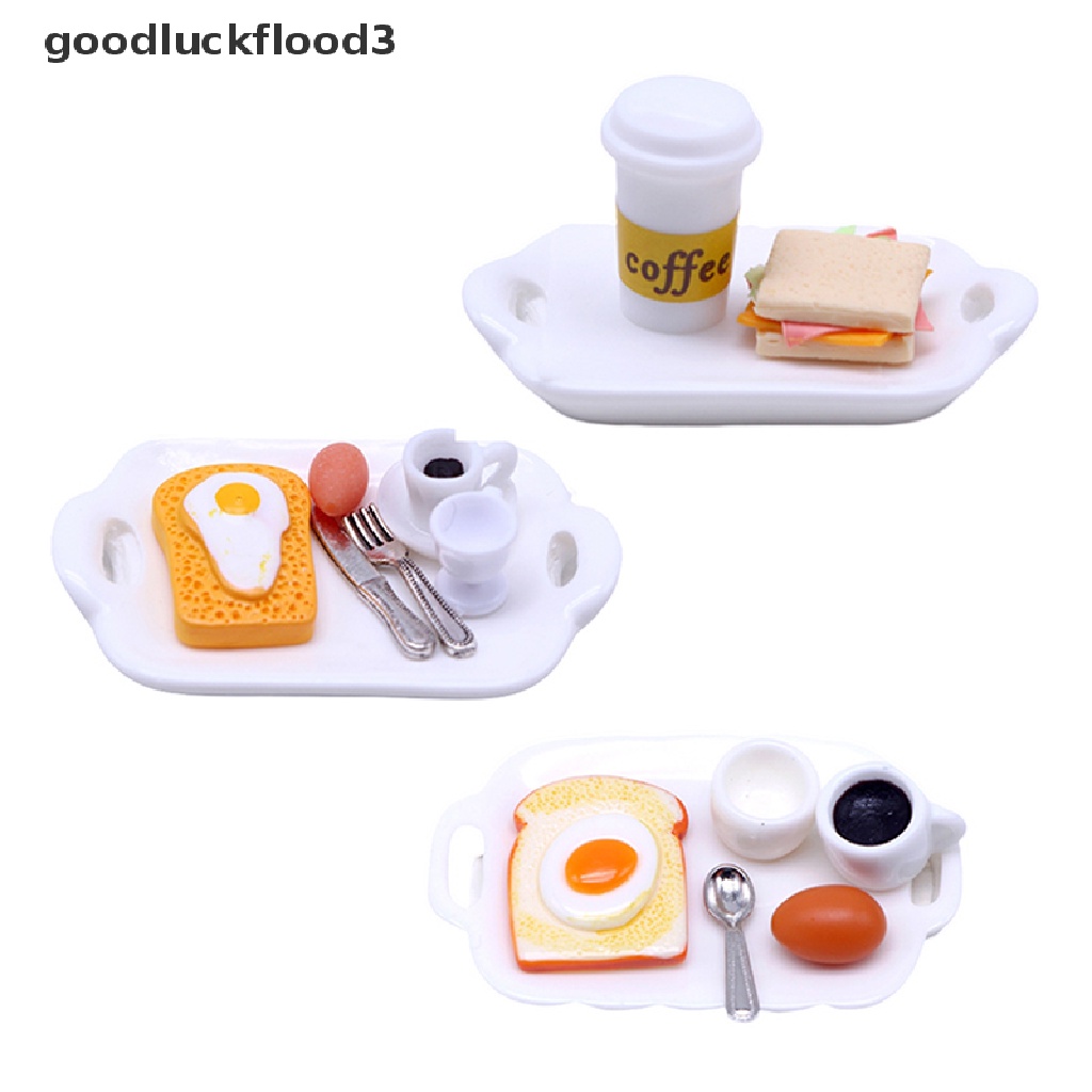 1 Set Đồ Chơi Gồm Muỗng / Nĩa / Đĩa / Muỗng / Bánh Mì Tỉ Lệ 1: 12 Trang Trí Nhà Búp Bê