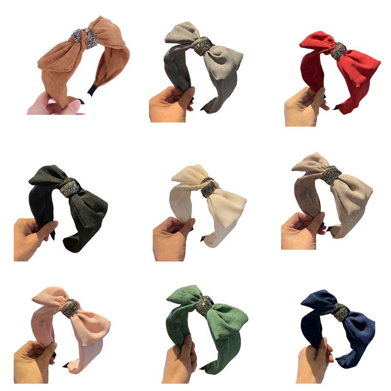 Băng Đô Cài Tóc Đính Đá Phong Cách Hàn Quốc Sang Trọng