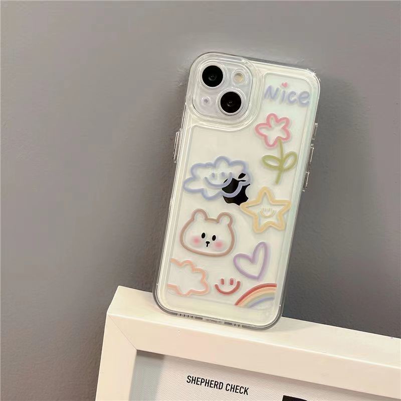 ✅Ốp Điện Thoại Mềm Họa Tiết Hoạt Hình Cho iPhone 14Promax XS / XR / 12 / 13 LQT1