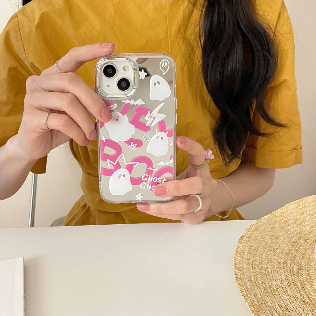 Ốp Điện Thoại Cứng Tráng Gương Họa Tiết Hoa Hồng Cho IPhone 11 12 12Pro 12ProMax 13 13Pro 13ProMax 14 14Pro 14ProMax