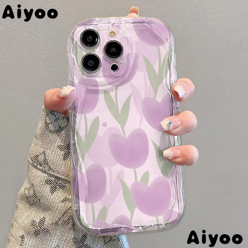 ✅Ốp Điện Thoại Mềm Trong Suốt Họa Tiết Hoa Tulip Cho iPhone14 / 13promax 12 / 11 7 / 8p xsxr