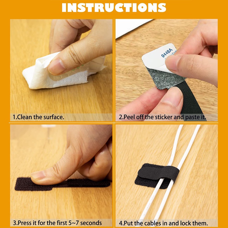 Dụng Cụ Quấn Dây Cáp Tai Nghe Bằng Nilon Tự Dính Thông Dụng Có Thể Tái Sử Dụng