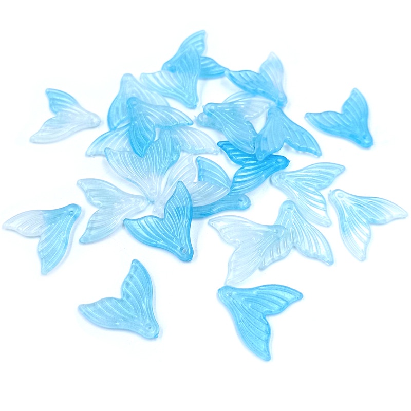 Set 20 Hạt Cườm Xỏ Lỗ Đuôi Cá Màu Sắc Gradient Dùng Để Làm Đồ Trang Sức Thủ Công