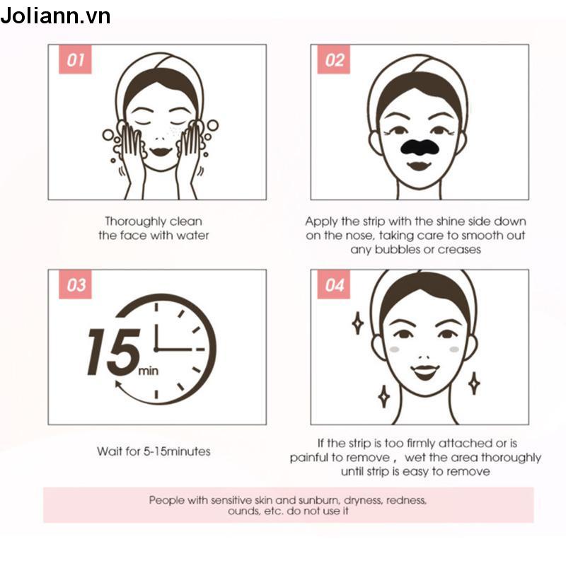 🎐Joliann🎐Miếng dán lột mụn làm sạch sâu giảm mụn đầu đen cho vùng mũi